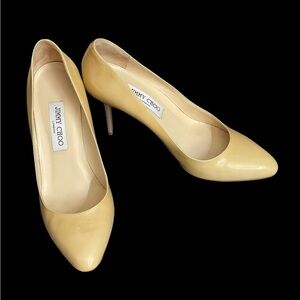 Jimmy Choo Light‎ Mustard Patent Leather Pumps Size 40 (10 USA)
